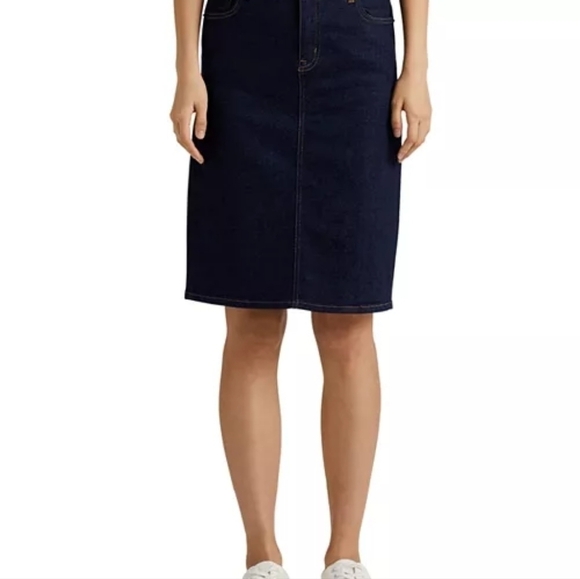 RALPH LAUREN DENIM  skirt size 4P EUC - Picture 2 of 9